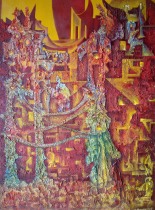 Kuec benátský, 120 x 90, oil and structure on canvas