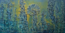 Odijana 145x70, oil and structure on canvas